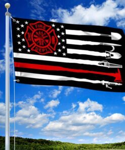 firefighter thin red line grommet flag qnk1107gf 4623