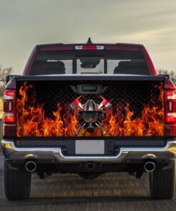 Firefighter Truck Tailgate Decal Sticker Wrap