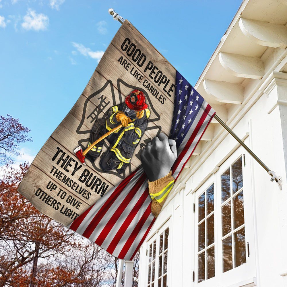Firefighters Burn Themselves Up To Give Others Light Flag MLH1713F - Image 3