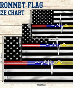 first responder thin red blue gold line grommet flag police fire and dispatch tqn258gf 3866