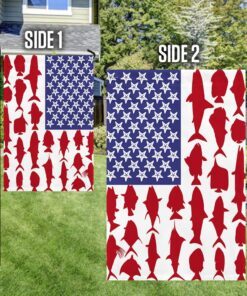 fishing fish july 4th patriotic american flag mln1300f 1299