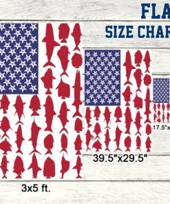 fishing fish july 4th patriotic american flag mln1300f 2921