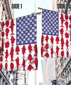 fishing fish july 4th patriotic american flag mln1300f 7275