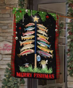 fishing flag merry fishmas christmas flag trl1562f 8548