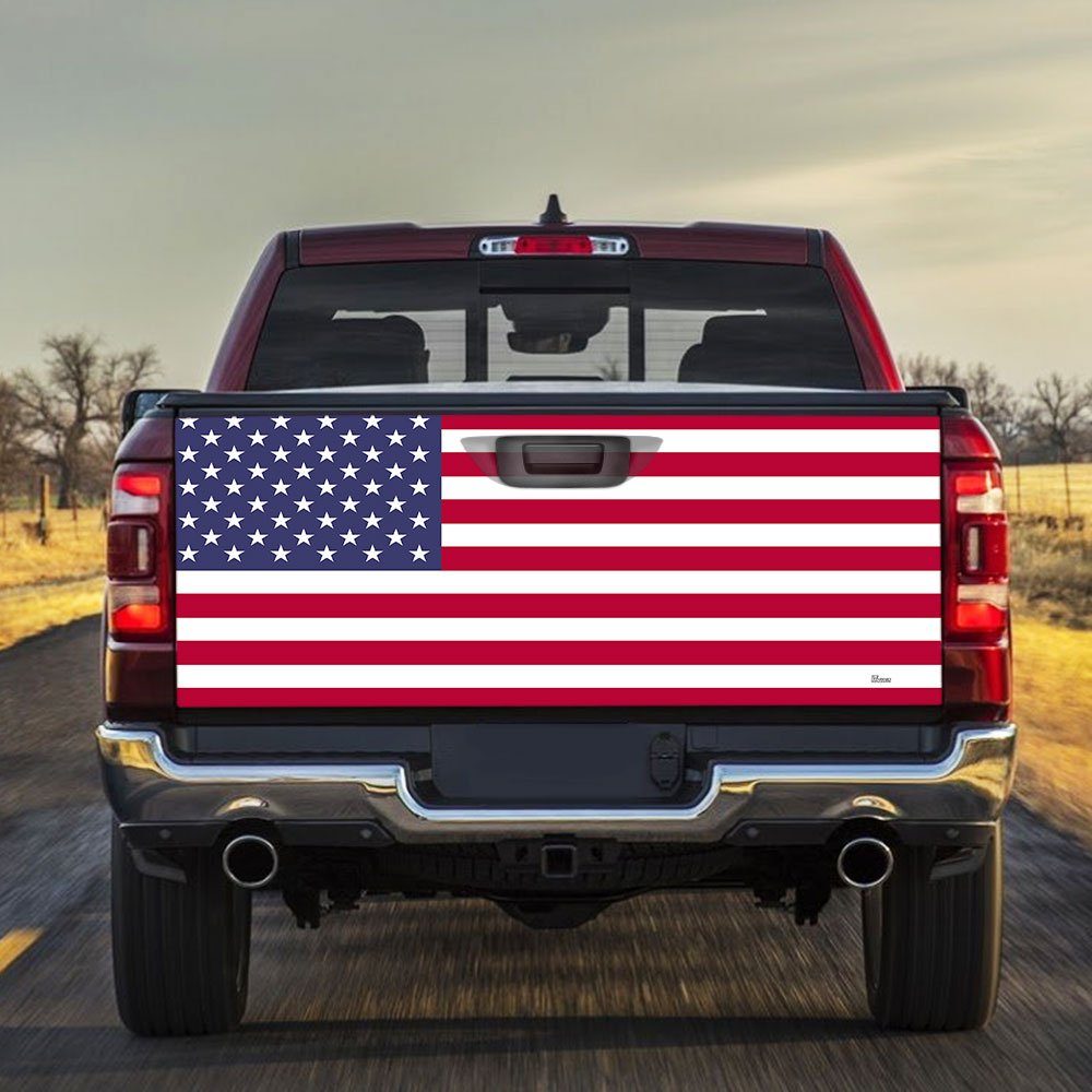 Flag of United States American US Truck Tailgate Decal Sticker Wrap TRL783TD