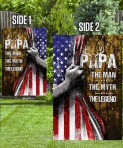 flagwix, gift for dad, gift for grandpa, hunting flag, the man, the myth, the legend flag psl282fscv6 5536