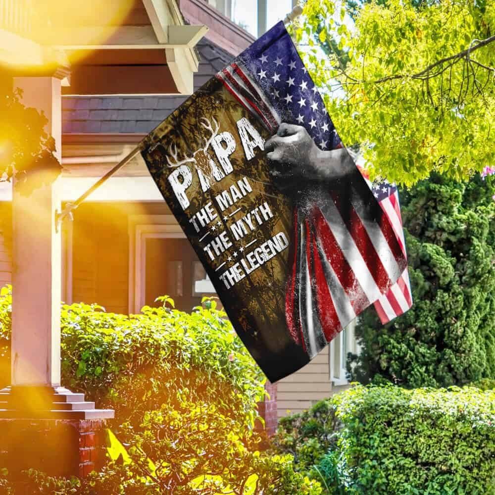 Flagwix, Gift For Dad, Gift For Grandpa, Hunting Flag, The Man, The Myth, The Legend Flag PSL282FSCv6