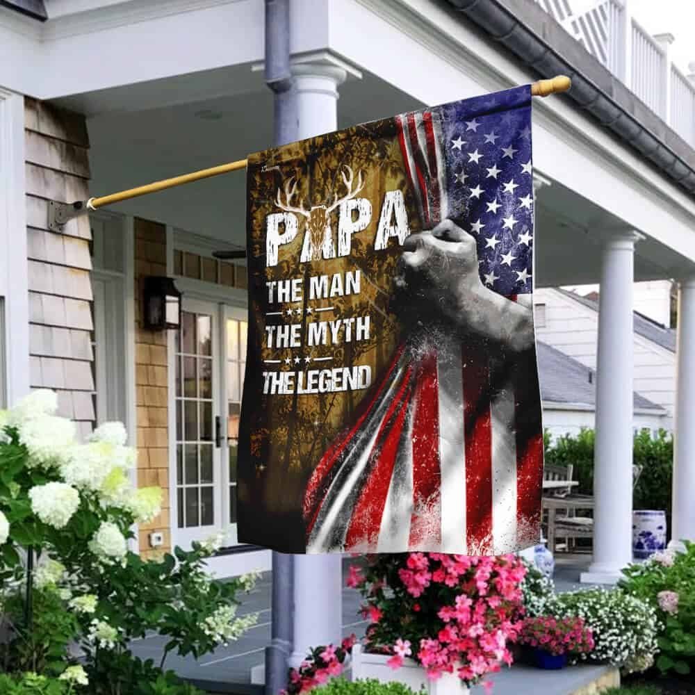 Flagwix, Gift For Dad, Gift For Grandpa, Hunting Flag, The Man, The Myth, The Legend Flag PSL282FSCv6 - Image 2