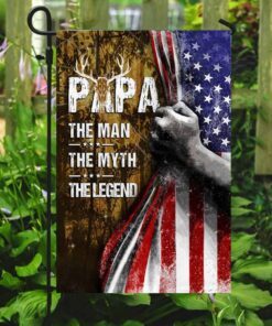 flagwix, gift for dad, gift for grandpa, hunting flag, the man, the myth, the legend flag psl282fscv6 8329