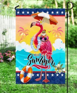 flamingo flag hello summer lnt321f 3023