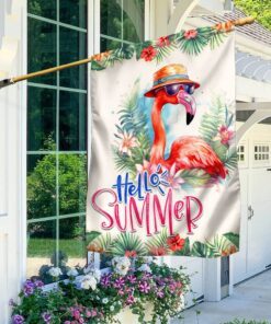 flamingo hello summer flag tqn1296f 4059