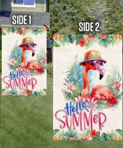 flamingo hello summer flag tqn1296f 7013