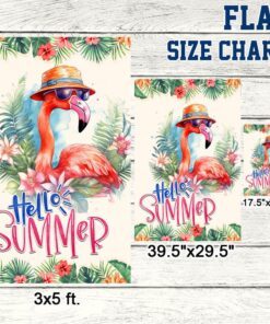 flamingo hello summer flag tqn1296f 7030