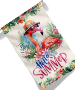 flamingo hello summer flag tqn1296f 8652