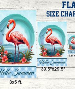 flamingo hello summer flag tqn1360f 4366