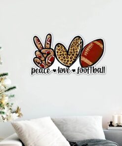 Football Hanging Metal Sign Peace NTB408MSv1
