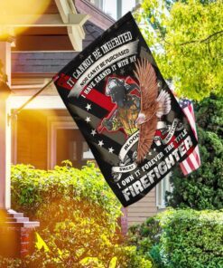 forever the title firefighter earned it with my blood sweat and tears flag 2782