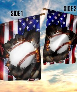 fourth of july baseball flag 3229