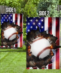 fourth of july baseball flag 3733