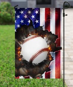 fourth of july baseball flag 8190