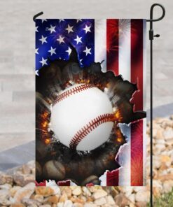 fourth of july baseball flag 8728