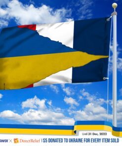 france and ukraine grommet flag stand with ukraine bnt519gfv5 5742