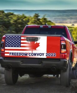 freedom convoy 2022, truckers for freedom, mandate freedom, canadian trucker, support trucker truck tailgate decal sticker wrap trv1784td 3253