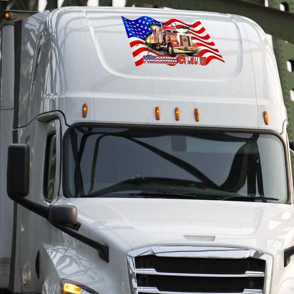 Freedom Convoy 2022, Truckers For Freedom American Canadian Truck Vehicle Wrap THH3750VW - Image 2