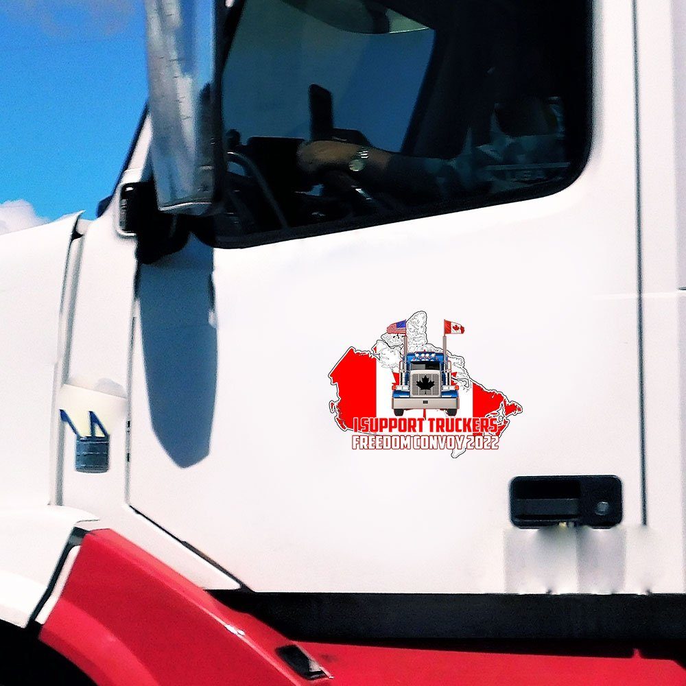 Freedom Convoy 2022, We The Fringe Truck Wrap,  I Stand with Truckers 2022 Vehicle Wrap DHP3293VW