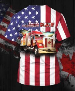 freedom convoy 2022. truckers for freedom. american truck3d t shirt thh3750ts 7730