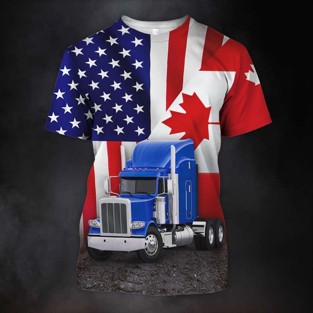 Freedom Convoy 2022 3D T-shirt, Truckers For Freedom, Canadian Truckers, Mandate Freedom QNN703TS - Image 2