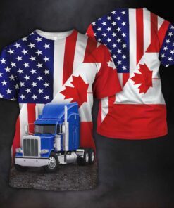 Freedom Convoy 2022 3D T-shirt, Truckers For Freedom, Canadian Truckers, Mandate Freedom QNN703TS