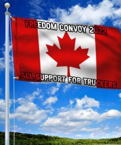 Freedom Convoy 2022 All Support For Truckers Grommet Flag BNL489GF