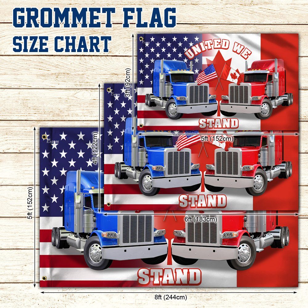 Freedom Convoy 2022 Canada America Flag, Truckers For Freedom, Canadian Trucker, Mandate Freedom, Support Trucker Grommet Flag THN3759GF - Image 5