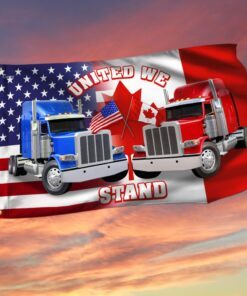 Freedom Convoy 2022 Canada America Flag, Truckers For Freedom, Canadian Trucker, Mandate Freedom, Support Trucker Grommet Flag THN3759GF