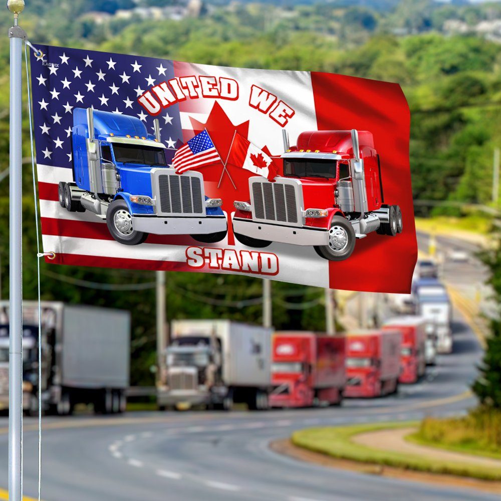 Freedom Convoy 2022 Canada America Flag, Truckers For Freedom, Canadian Trucker, Mandate Freedom, Support Trucker Grommet Flag THN3759GF - Image 7