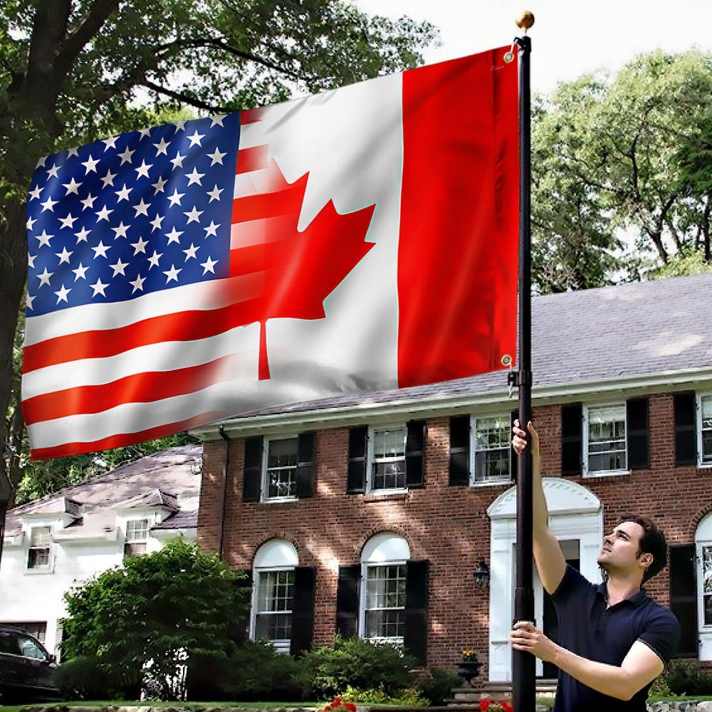 Freedom Convoy 2022 Canadian & American Grommet Flag Thank You Truckers DBD3266GFv2 - Image 3