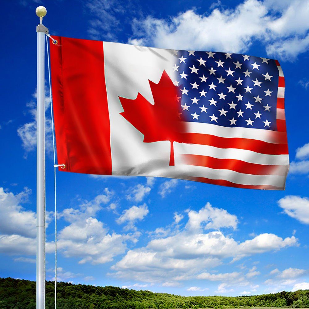 Freedom Convoy 2022 Canadian & American Grommet Flag Thank You Truckers DBD3266GFv2 - Image 2