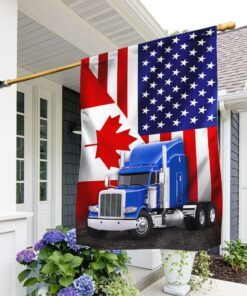 Freedom Convoy 2022 Flag, Truckers For Freedom, Canadian Trucker, Canadian American Flag QNN703F