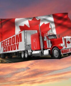 Freedom Convoy 2022 Flag, Truckers For Freedom, Canadian Trucker, Mandate Freedom Grommet Flag THB3757GFv1