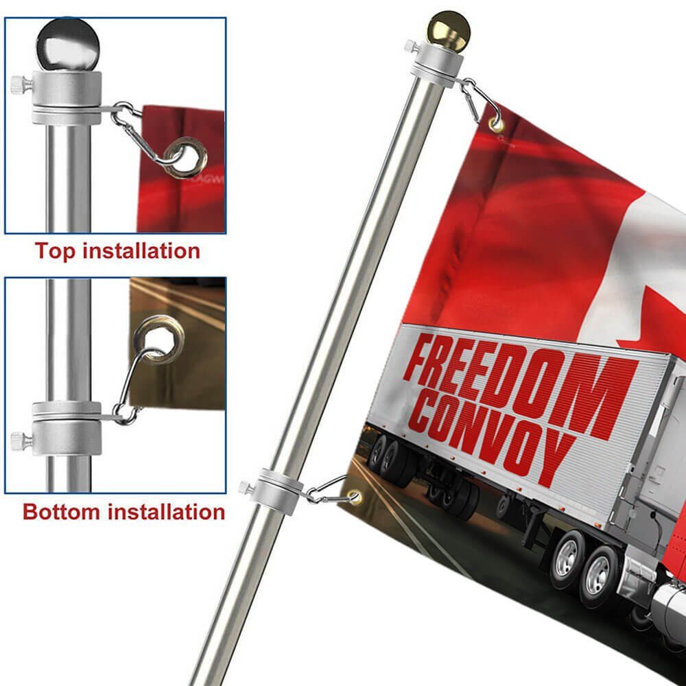 Freedom Convoy 2022 Flag, Truckers For Freedom, Canadian Trucker, Mandate Freedom Grommet Flag THB3757GFv1 - Image 6