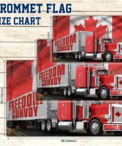 freedom convoy 2022 flag, truckers for freedom, canadian trucker, mandate freedom grommet flag thb3757gfv1 6266