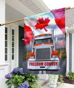 Freedom Convoy 2022 Flag, Truckers For Freedom, Canadian Trucker, Mandate Freedom QNK1061F