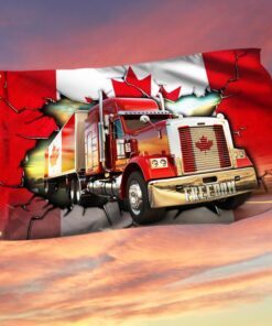 Freedom Convoy 2022 Flag Truckers For Freedom Canadian Truck Grommet Flag THH3750GFv2