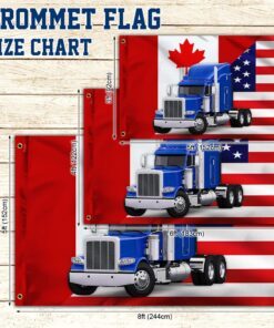 freedom convoy 2022 grommet flag, truckers for freedom, canadian trucker, canadian american flag qnn703gf 5142