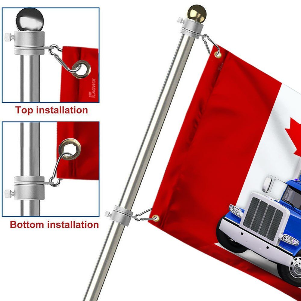 Freedom Convoy 2022 Grommet Flag, Truckers For Freedom, Canadian Trucker, Canadian American Flag QNN703GF - Image 6