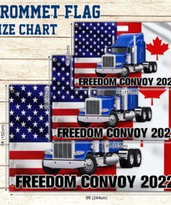 freedom convoy 2022 grommet flag, truckers for freedom, canadian trucker, mandate freedom, thank you truckers, canadian american flag qnn703gfv1 2783