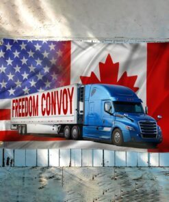 freedom convoy 2022 grommet flag, truckers for freedom, canadian trucker, mandate freedom qnh02gf 2163