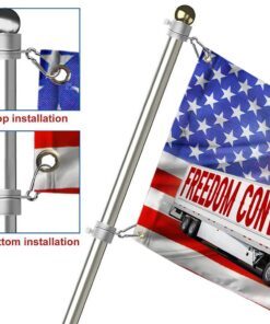 freedom convoy 2022 grommet flag, truckers for freedom, canadian trucker, mandate freedom qnh02gf 4910