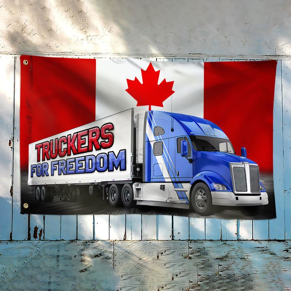 Freedom Convoy 2022 Grommet Flag, Truckers For Freedom, Canadian Trucker, Mandate Freedom QNN707GF - Image 4